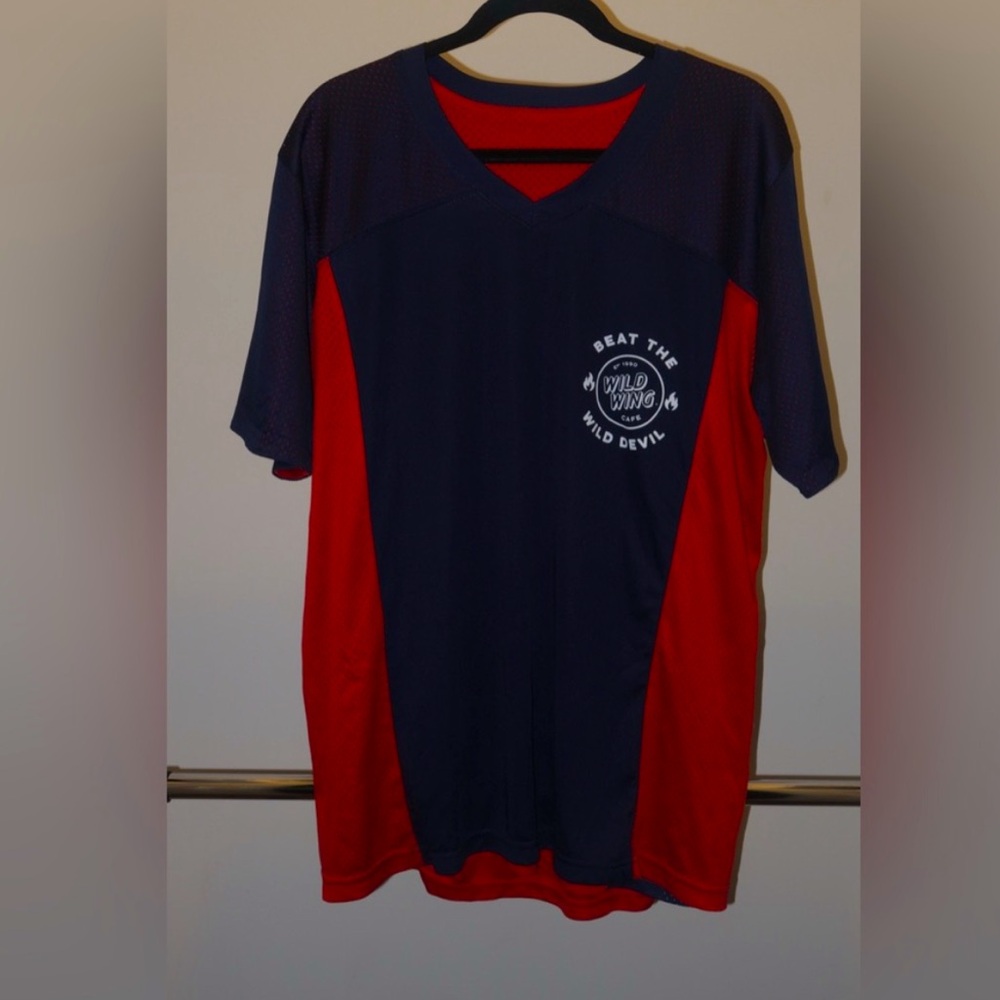 Men's Navy and Red Sports Jersey